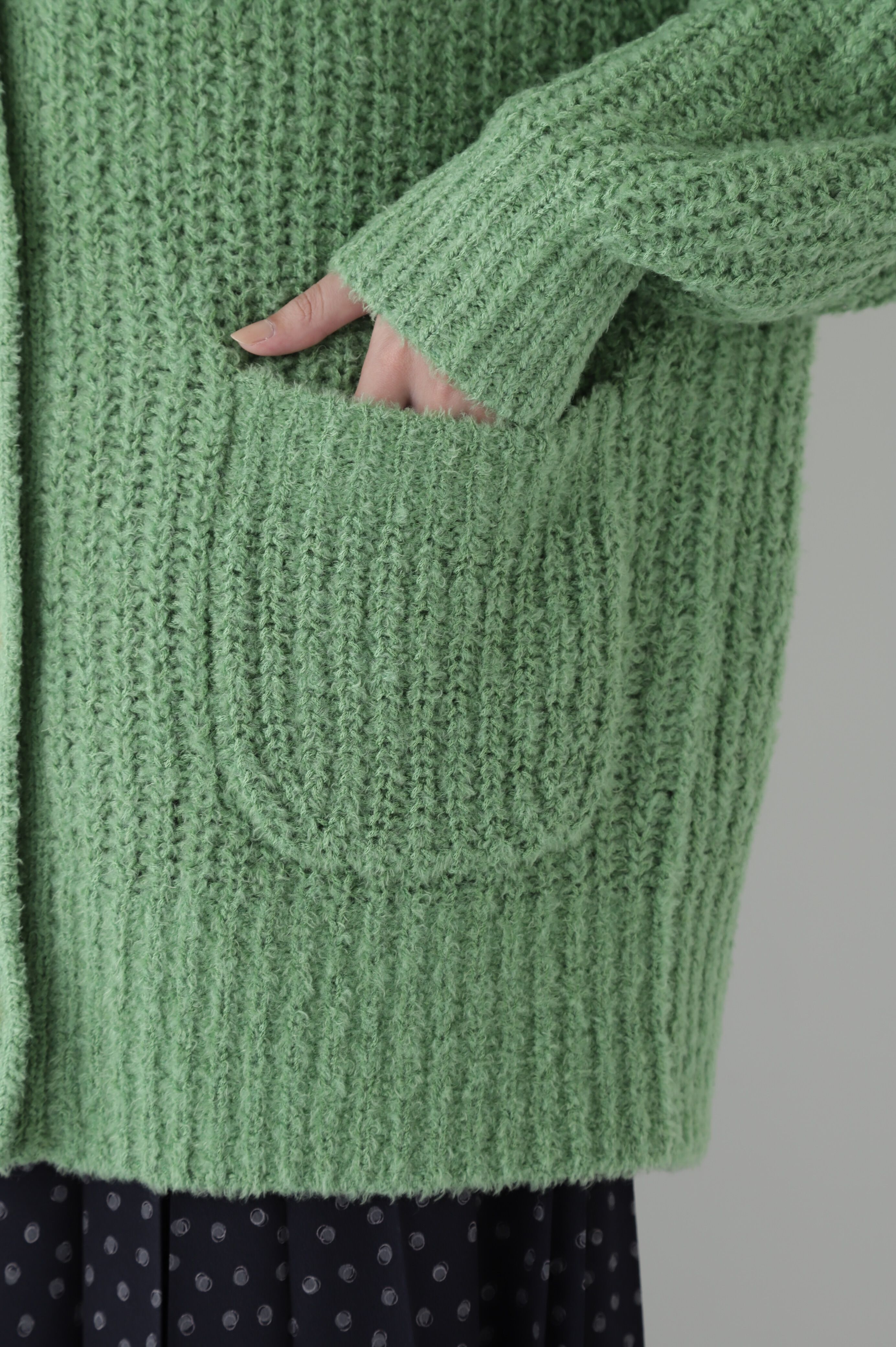  「◆ブークレ片畦2WAYはおり」|ニット・セーター|