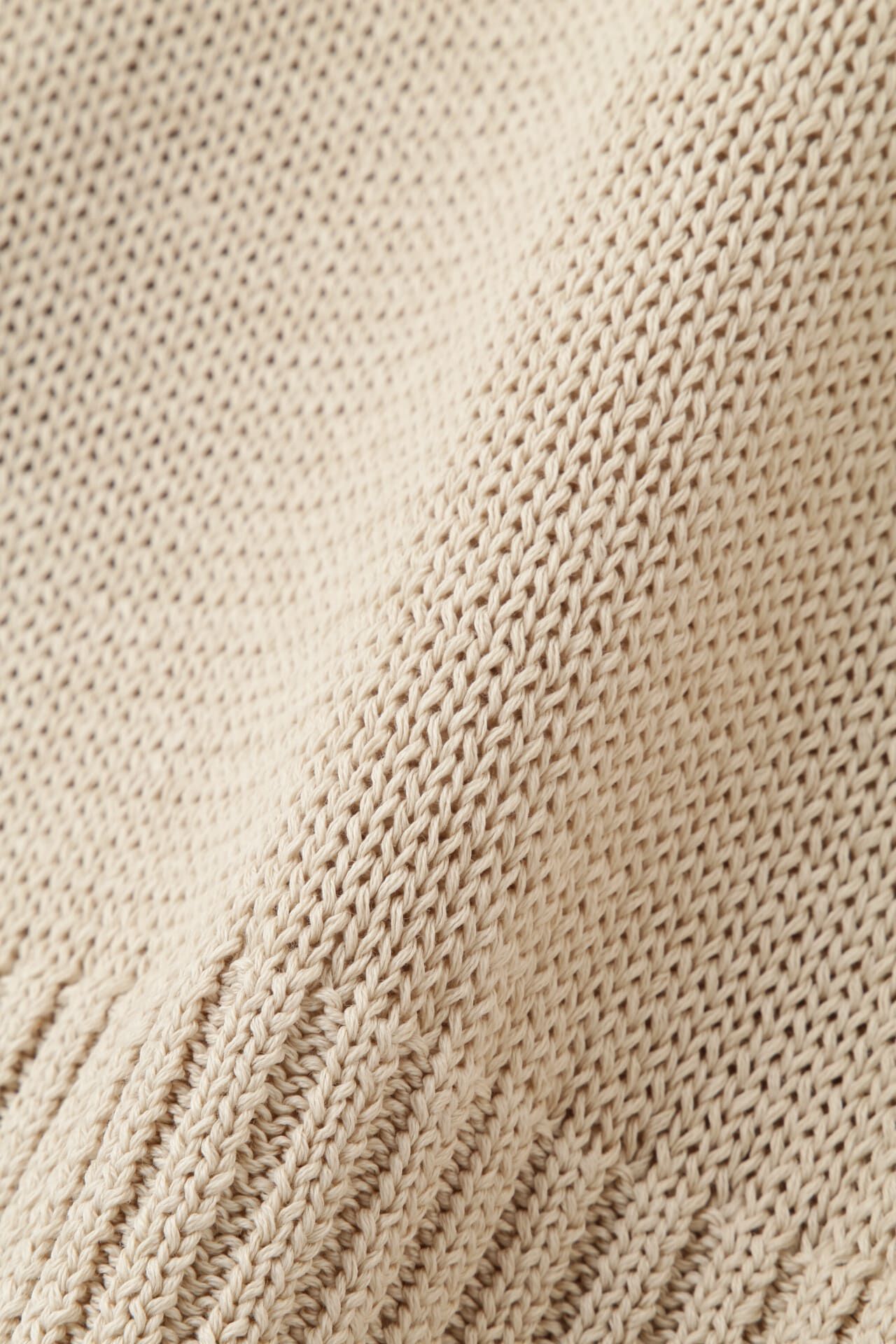  「◆【ウォッシャブル】ギマコットン編地コンビプルオーバー」|ニット・セーター|