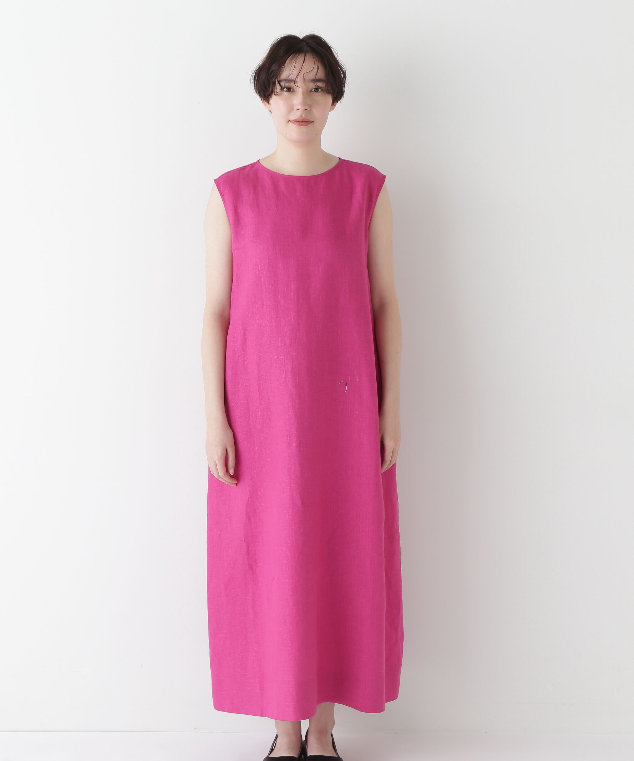  「◆リネンボートネックロングワンピース」|ワンピース|