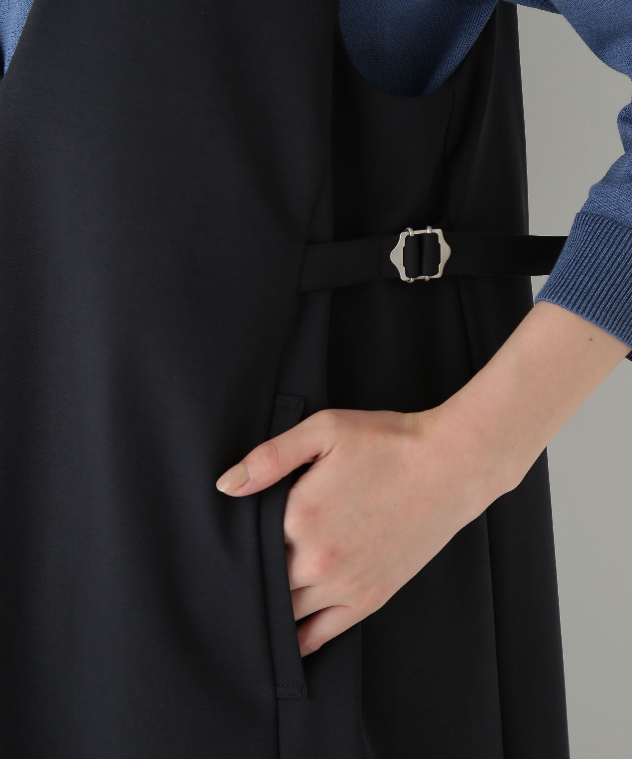  「◆ストレッチポンチＶネックジャンパースカート」|ワンピース|