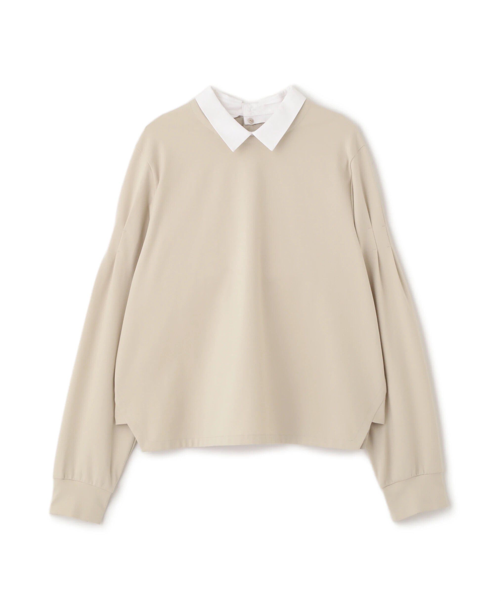  「◆ストレッチポンチシャツカラードッキングプルオーバー」|Tシャツ・カットソー|