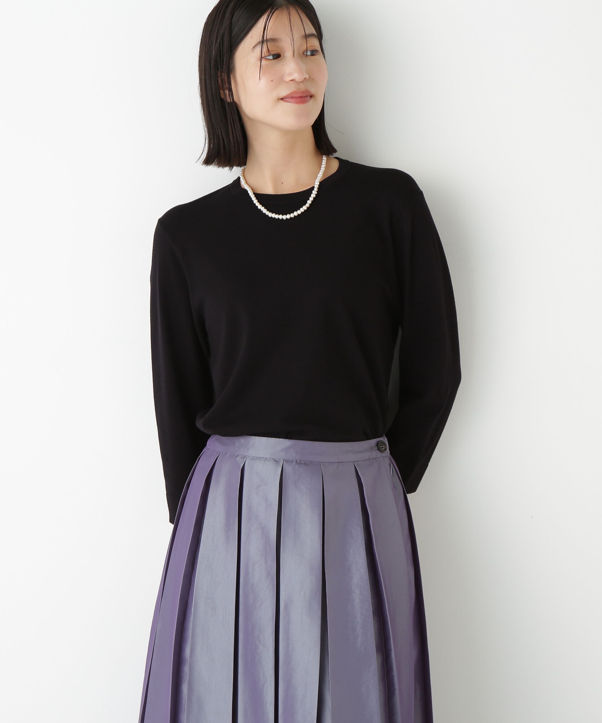  「◆レーヨン混ハイゲージクルーネックプルオーバー」|ニット・セーター|