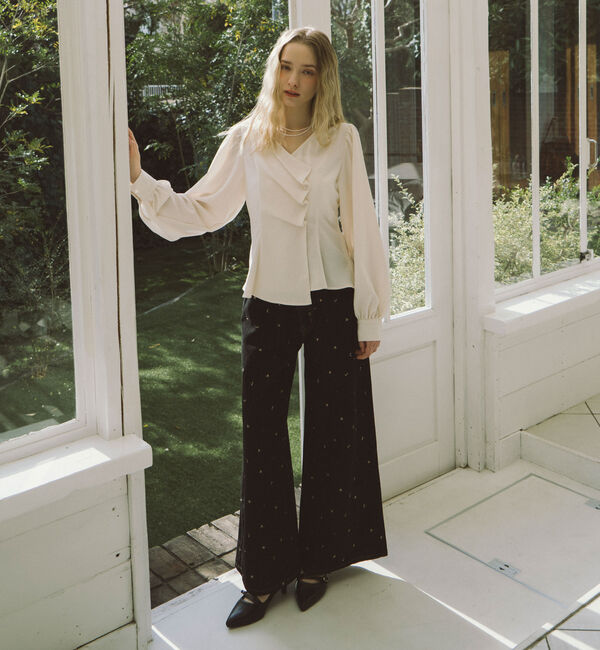 archives「小花柄刺繍デニム」|デニム|