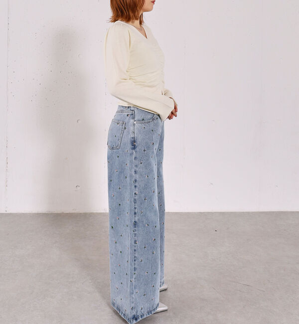 archives「小花柄刺繍デニム」|デニム|