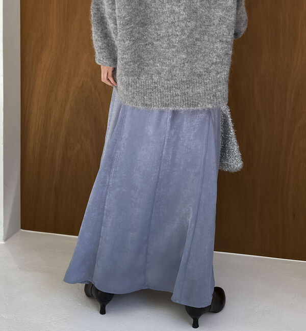 Doux archives「ワッシャーピーチサテンスカート」|スカート|