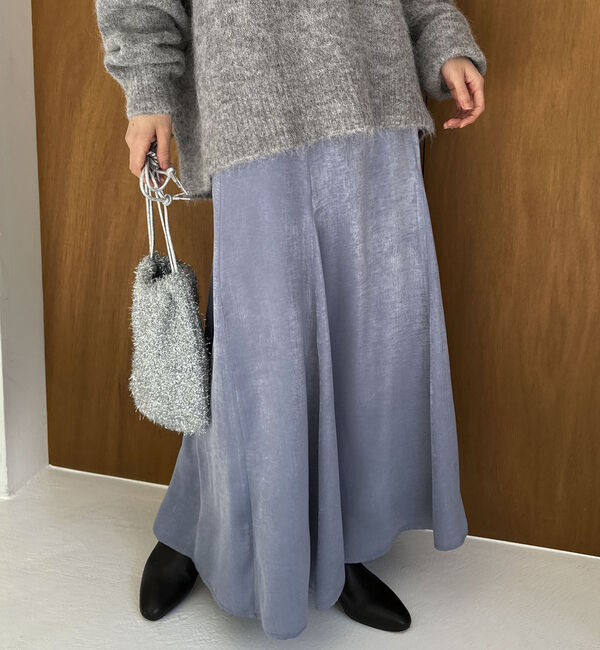 Doux archives「ワッシャーピーチサテンスカート」|スカート|