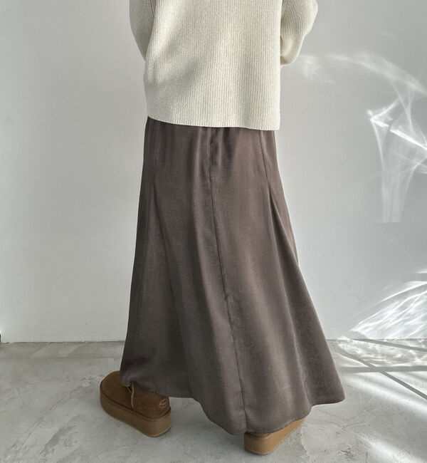 Doux archives「ワッシャーピーチサテンスカート」|スカート|