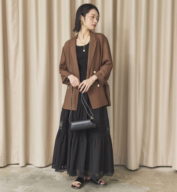 Doux archives「メッシュテーラードダブルジャケット」|テーラードジャケット|