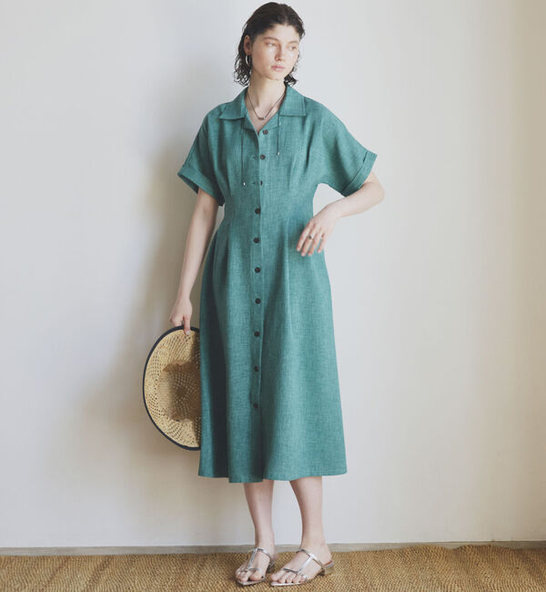 Doux archives「タックフレアシャツワンピース」|ワンピース|