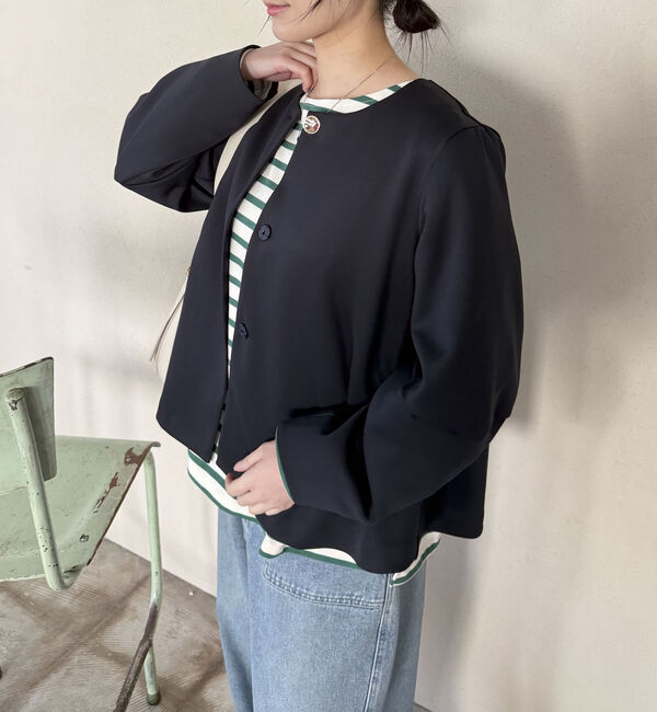 Doux archives「ダンボールノーカラージャケット」|ノーカラージャケット|