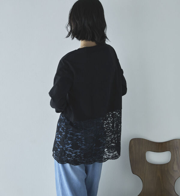 Doux archives「裾スカラップレースロンＴｅｅ」|Tシャツ・カットソー|