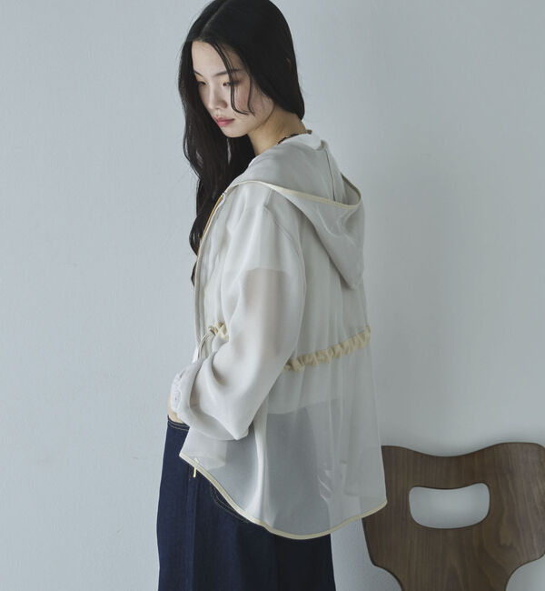 Doux archives「ウエストドロストメッシュパーカー」|その他|BEIGE