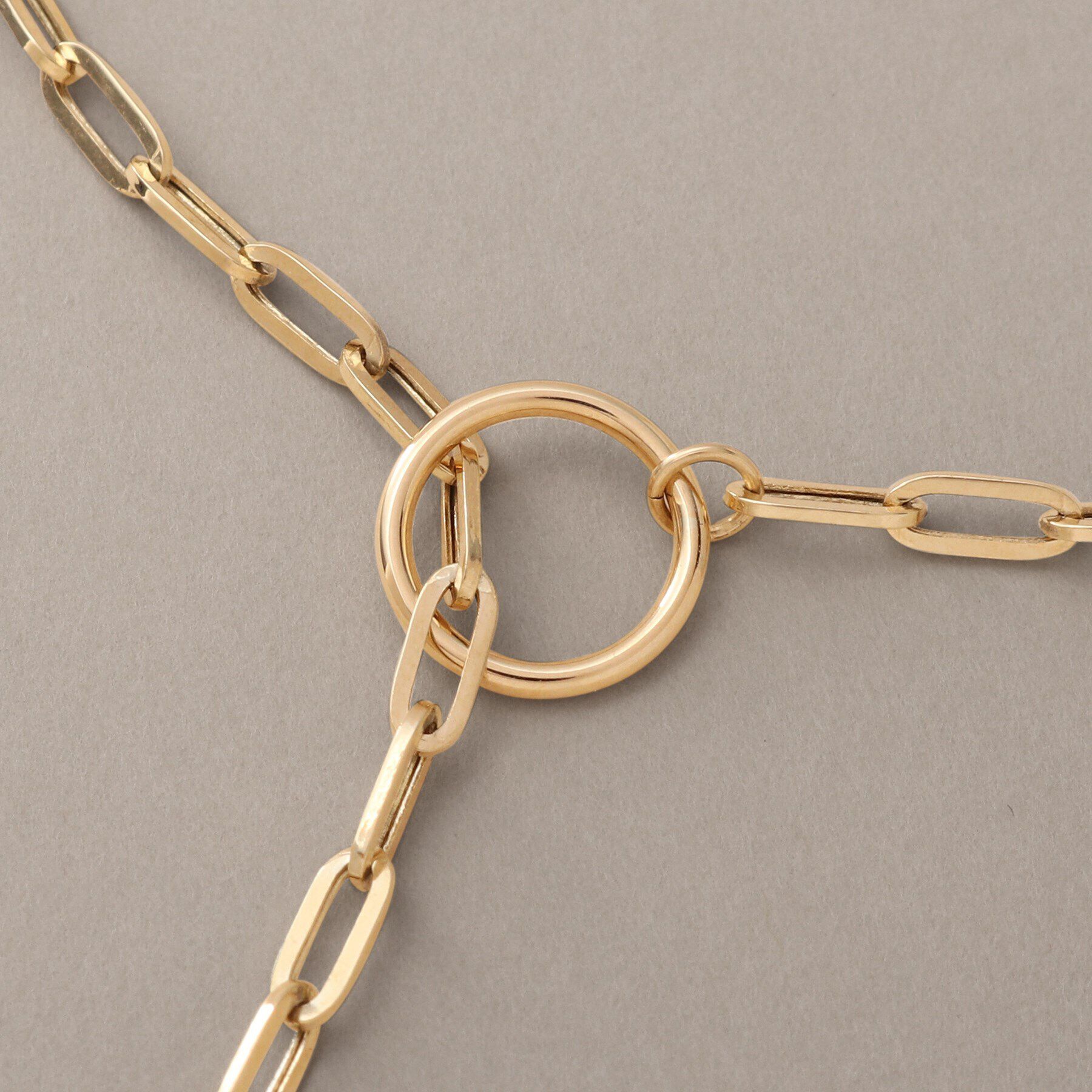 COCOSHNIK「K10ダイヤモンド 中空プリムチェーンマンテル ネックレス」|ネックレス|