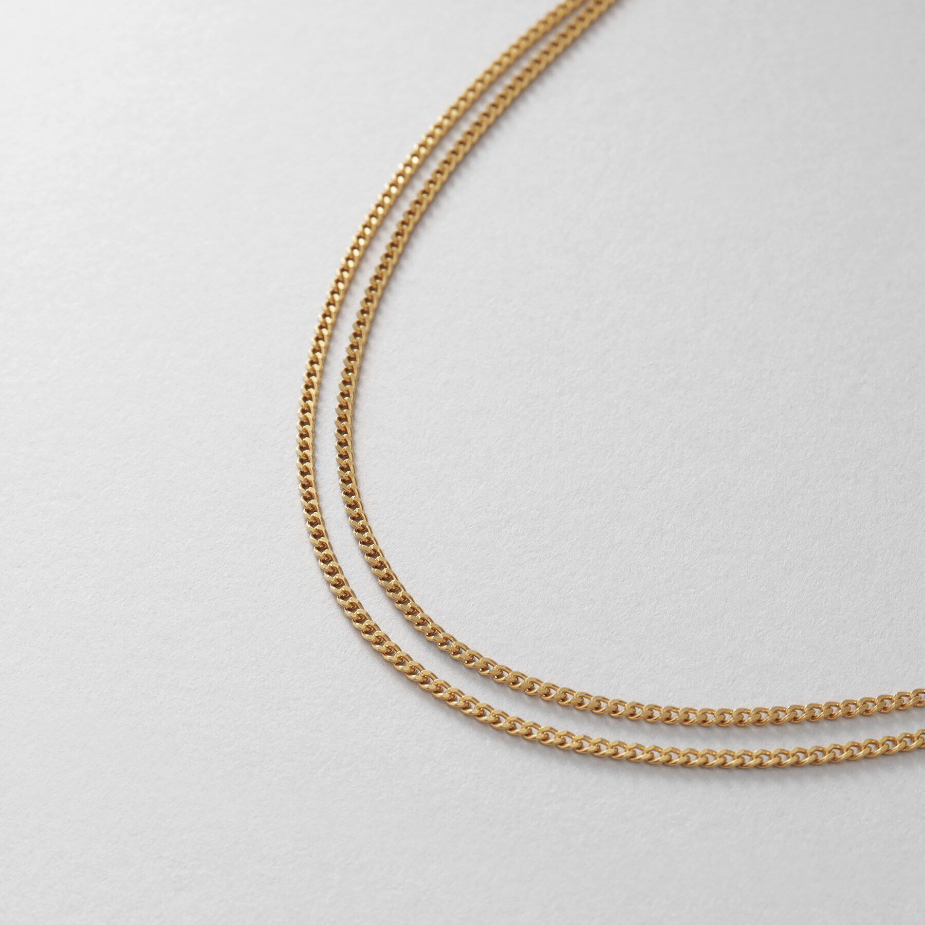 COCOSHNIK ONKITSCH「シルバー カーブチェーン ダブルアンクレット GP」|アンクレット|