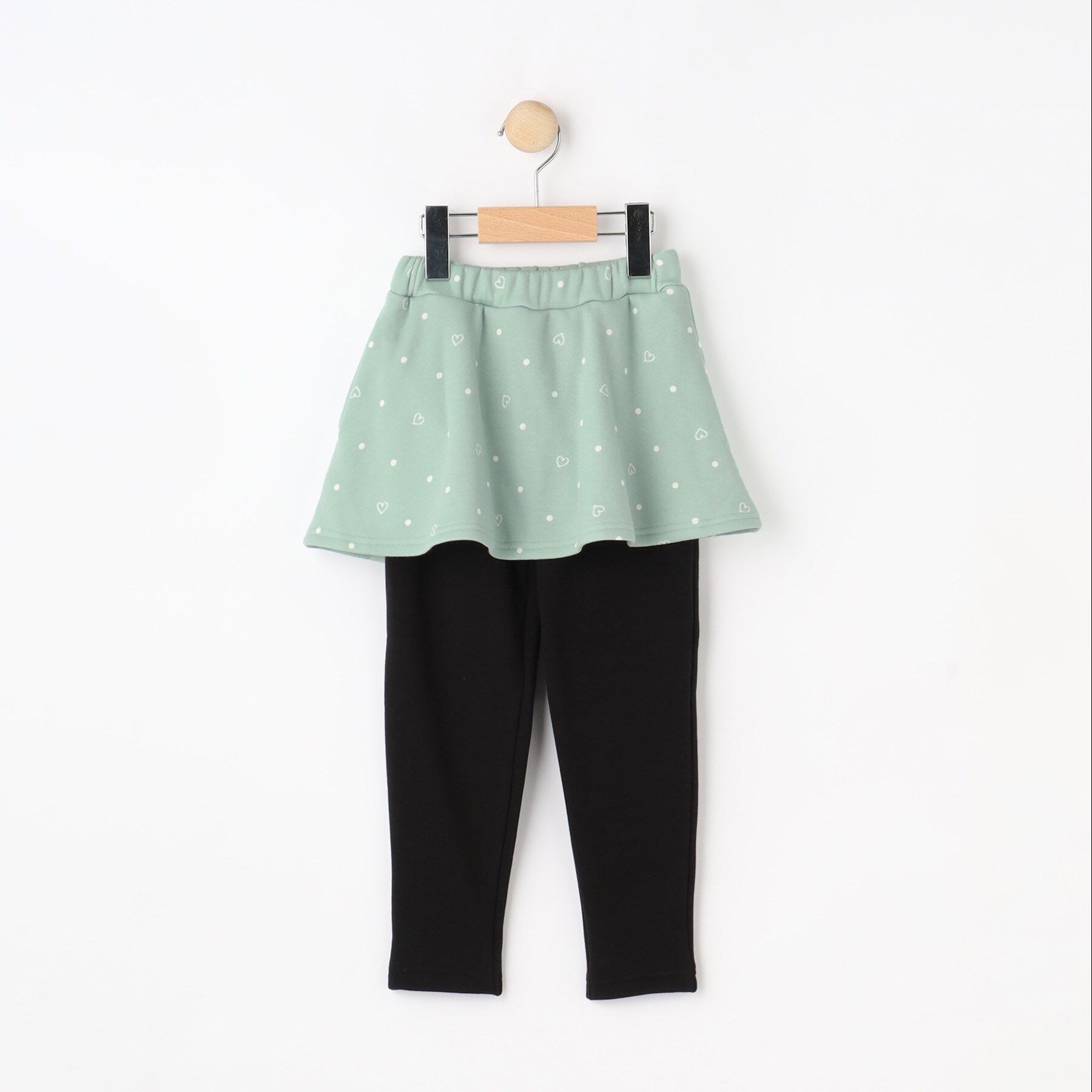 SHOO･LA･RUE「【100-150cm】裏シャギースカッツ」|スカート|ミントグリーン(12