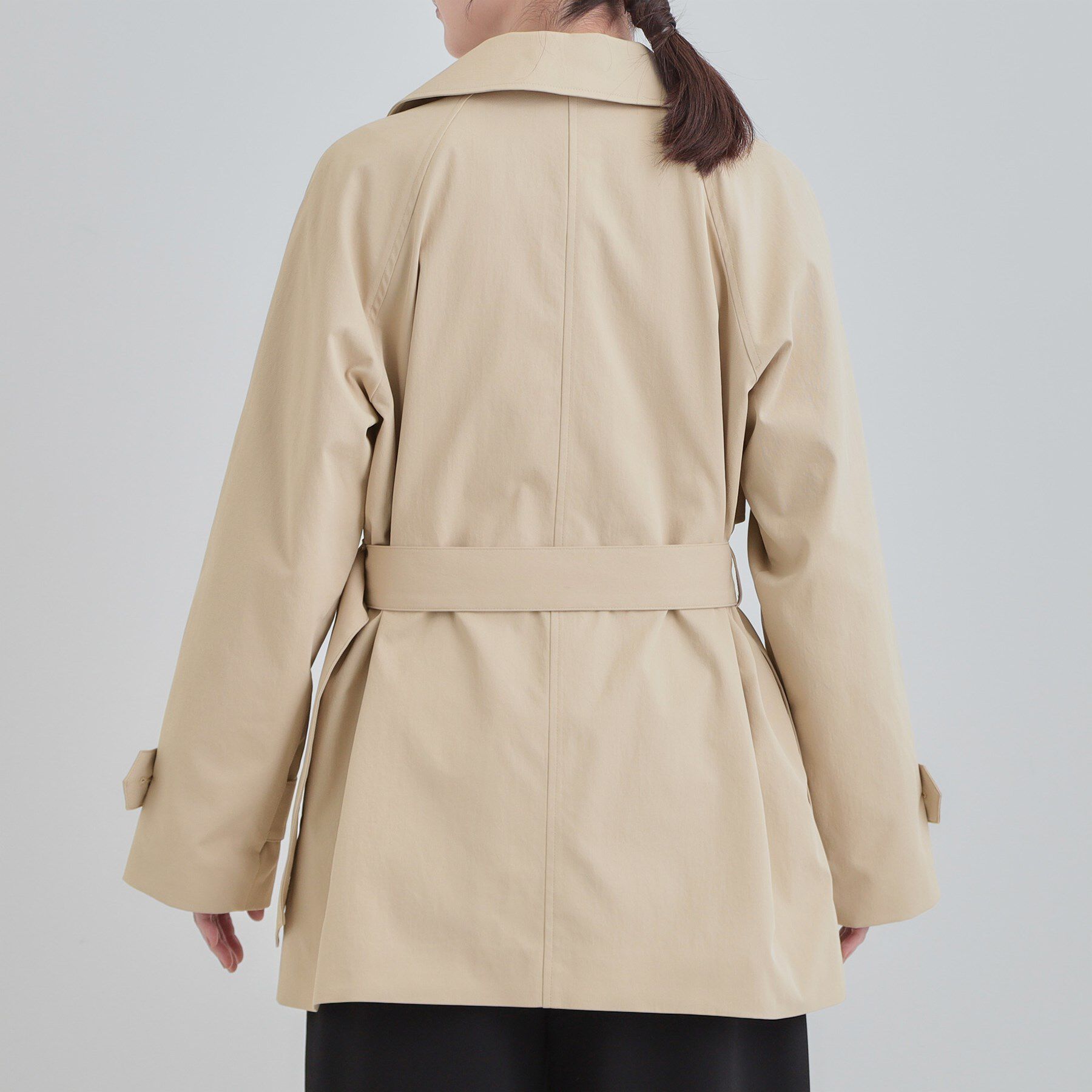 SHOO･LA･RUE「【S-LL/撥水】通勤やお出かけにも活躍 ミドルトレンチコート」|トレンチコート|