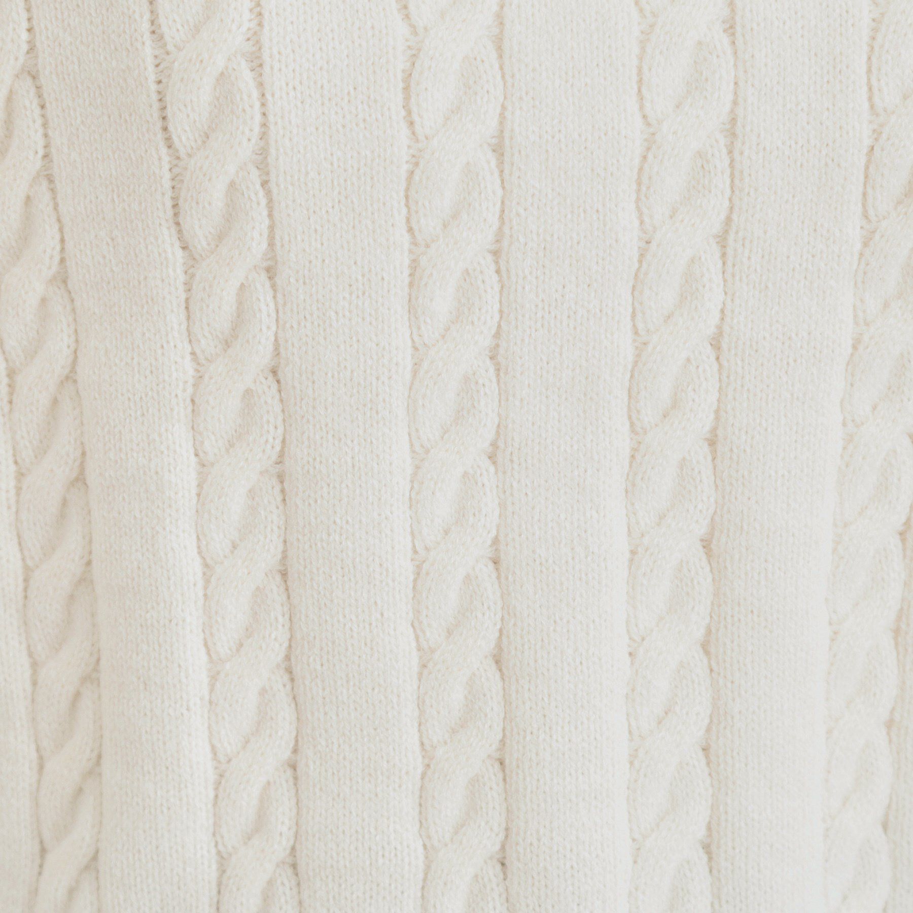 SHOO･LA･RUE「【S-LL】配色ボタンがポイント 襟付きケーブルニット」|ニット・セーター|