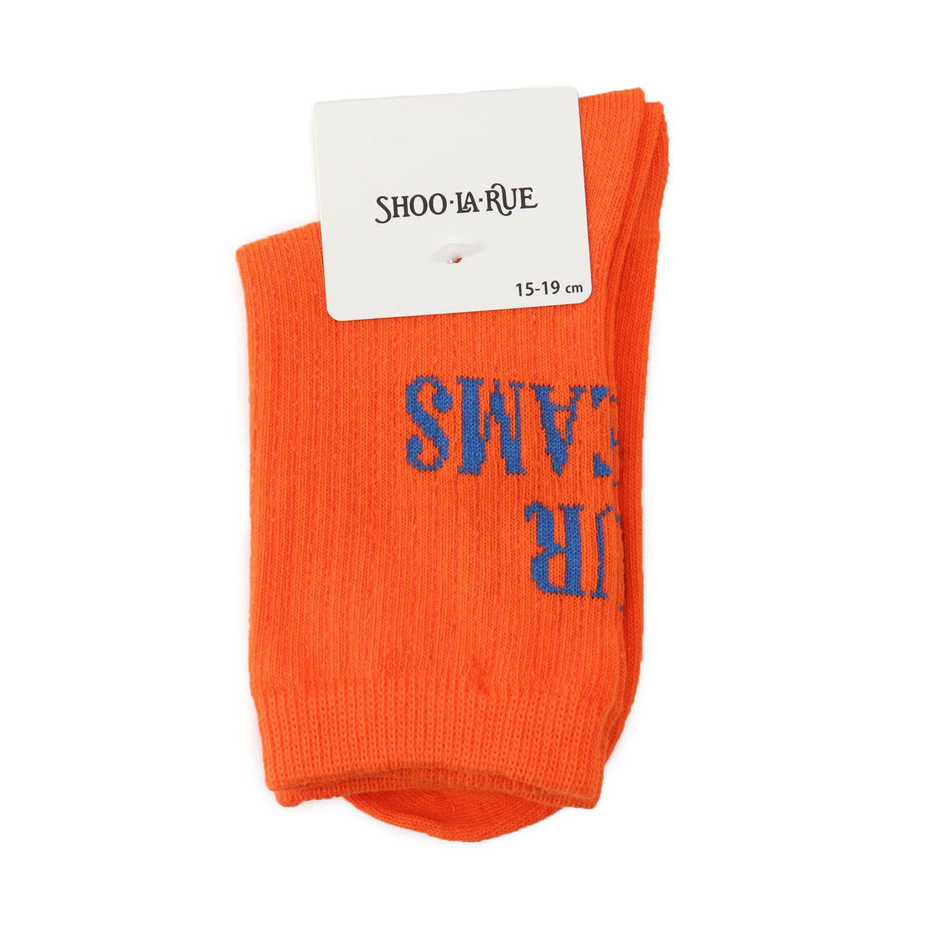 SHOO･LA･RUE「バックロゴカラフルクルー丈ソックス」|ソックス|オレンジ(066)