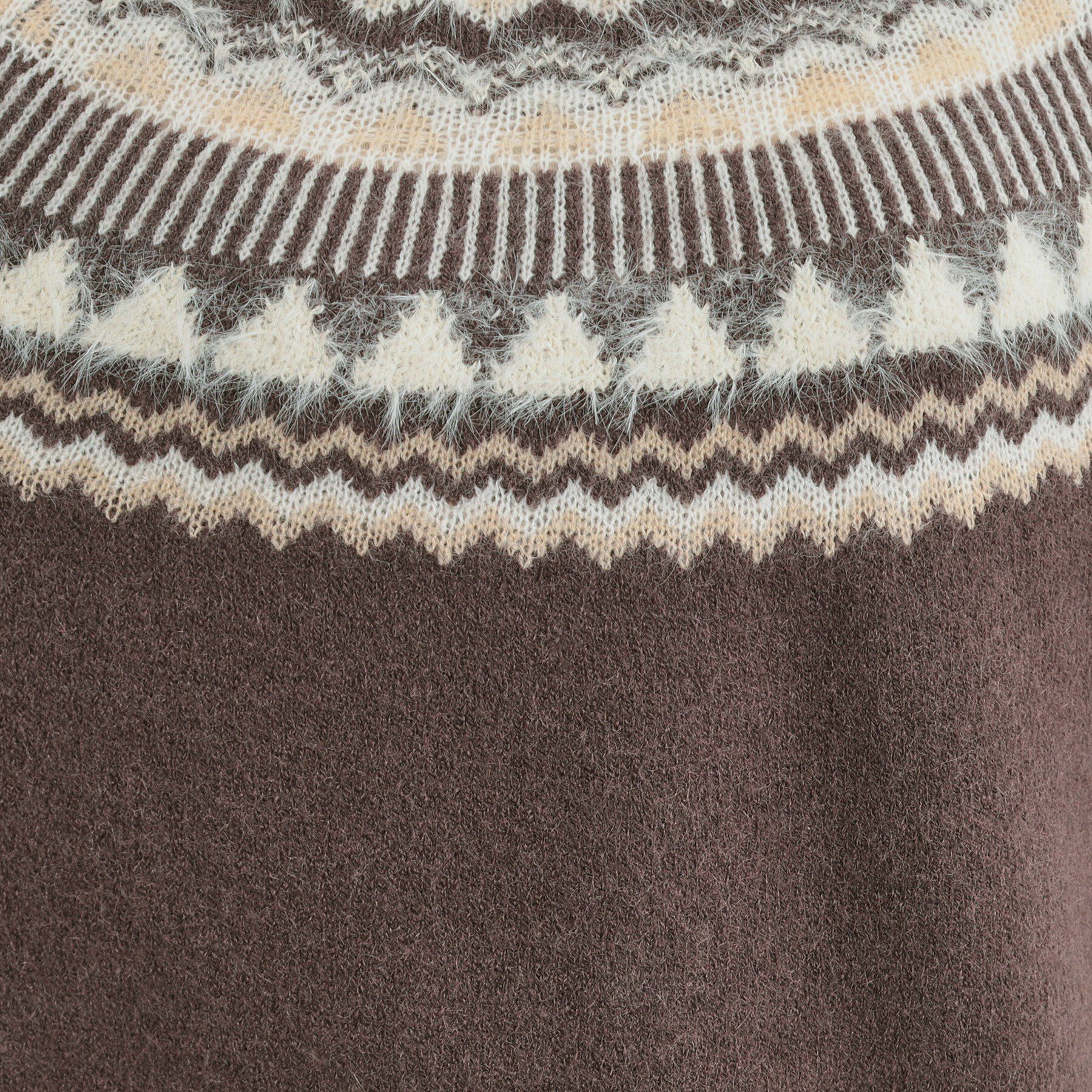 SHOO･LA･RUE「【洗濯機可/S-LL】配色が大人かわいい　フェアアイル柄求心ニット」|ニット・セーター|