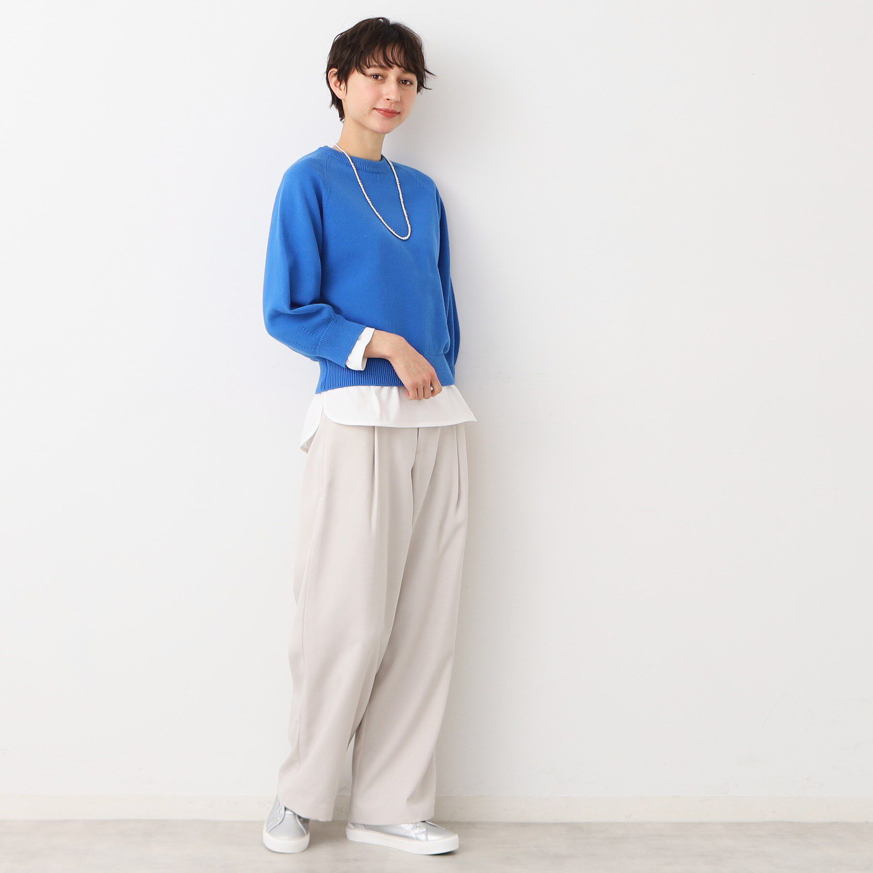 Dessin「【洗える・4サイズ展開】バルーンスリーブニット（XS～L）」|ニット・セーター|