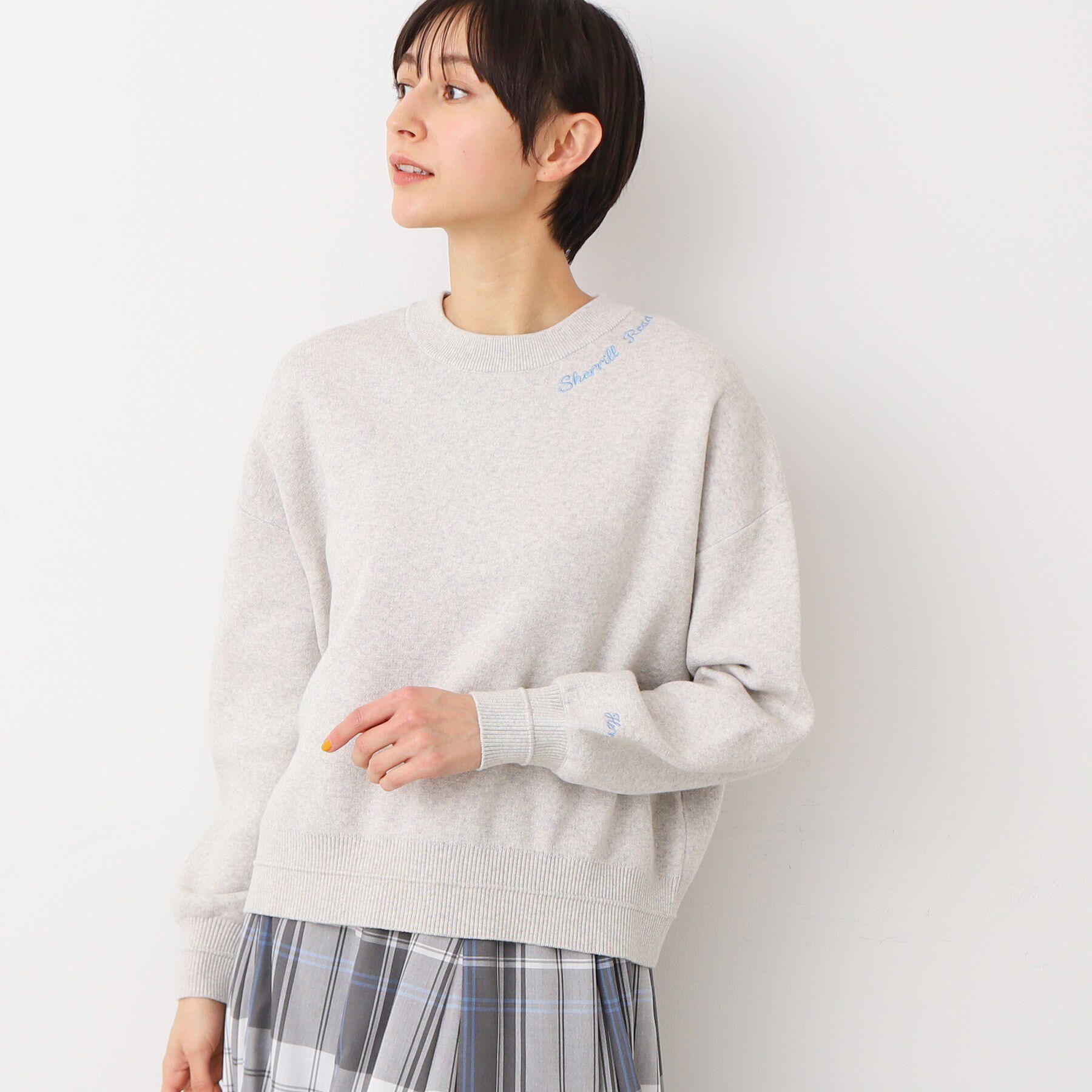 Dessin「【洗える】ロゴ刺繍ジャカードニット（XS～L）」|ニット・セーター|