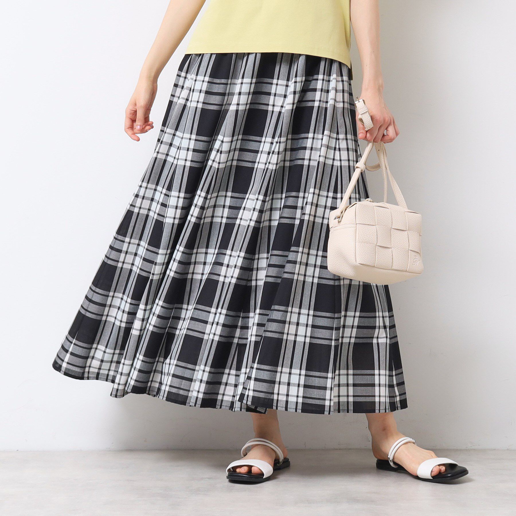 Dessin「【ウエストゴム・洗える】映えチェック柄スカート（XS～L）」|スカート|