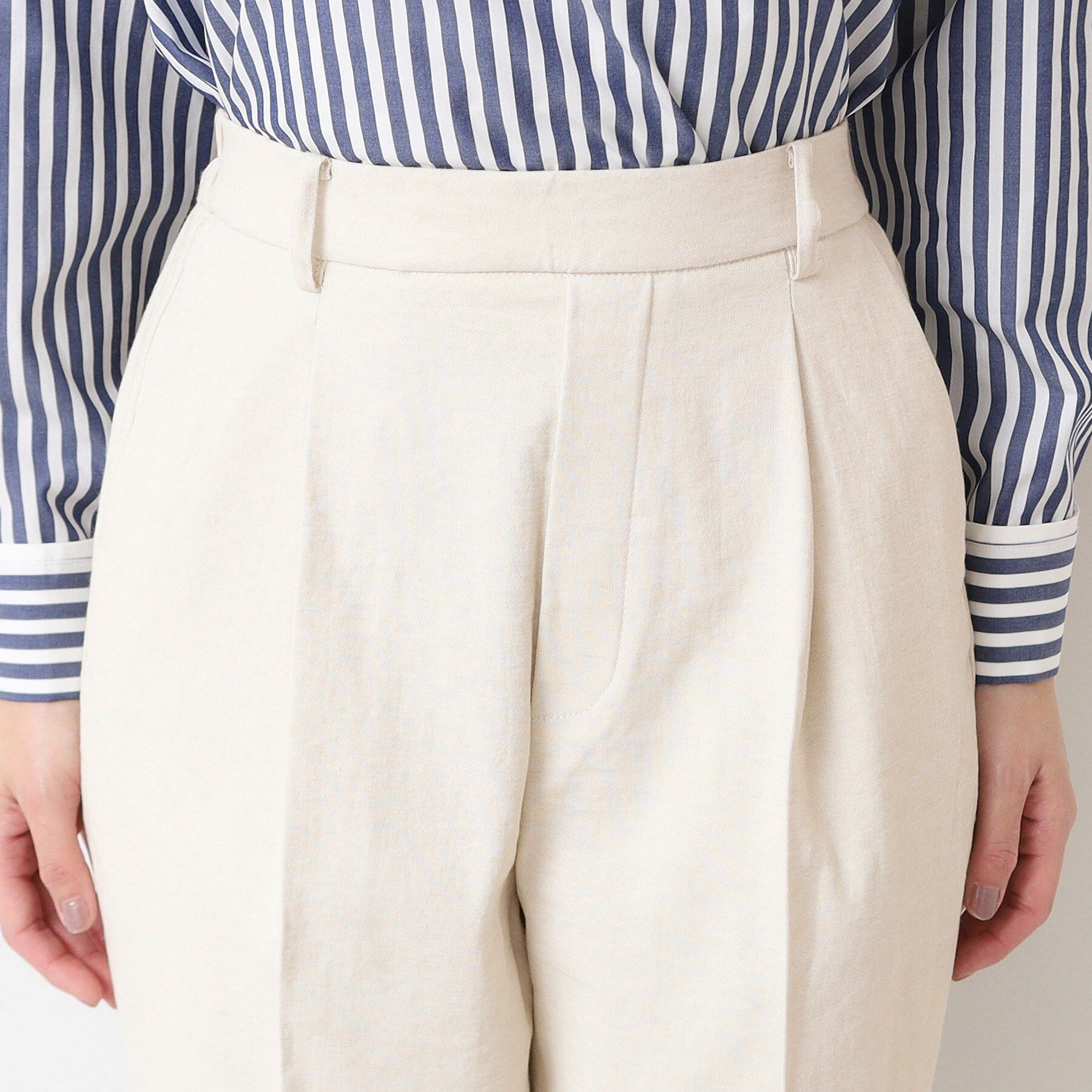 Dessin「【多機能・後ろゴム】リネンブレンドテーパードパンツ」|その他|