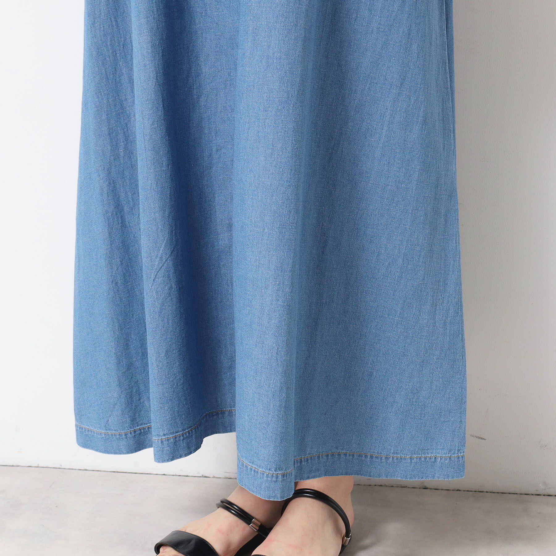 Dessin「【洗える】綿麻デニムワンピース」|ワンピース|