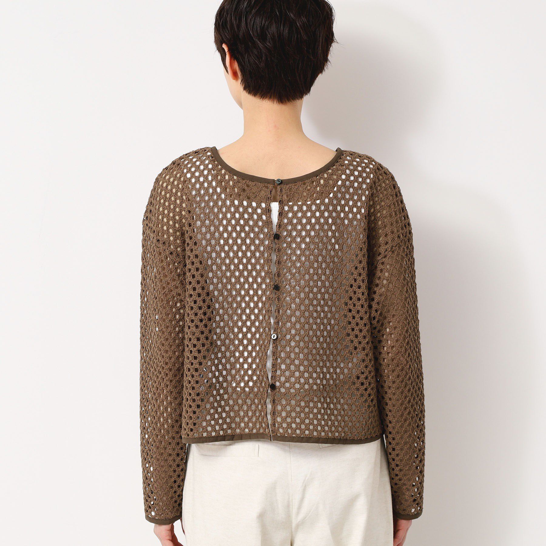 Dessin「【2WAY・セットアップ可能・洗える】メッシュレース」|カーディガン|