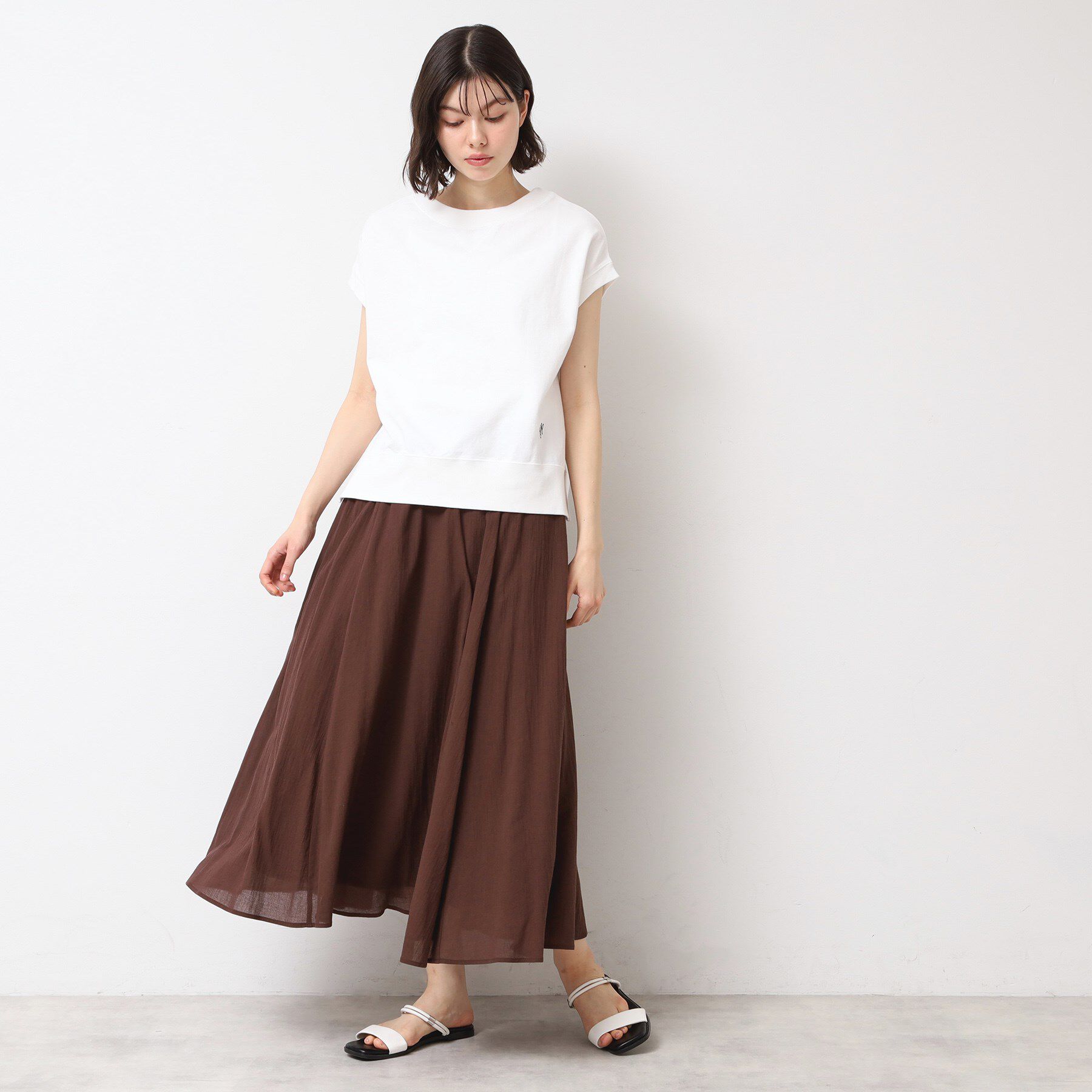 Dessin「【洗える】フレンチスリーブリブ付きカットソー（S～L）」|Tシャツ・カットソー|