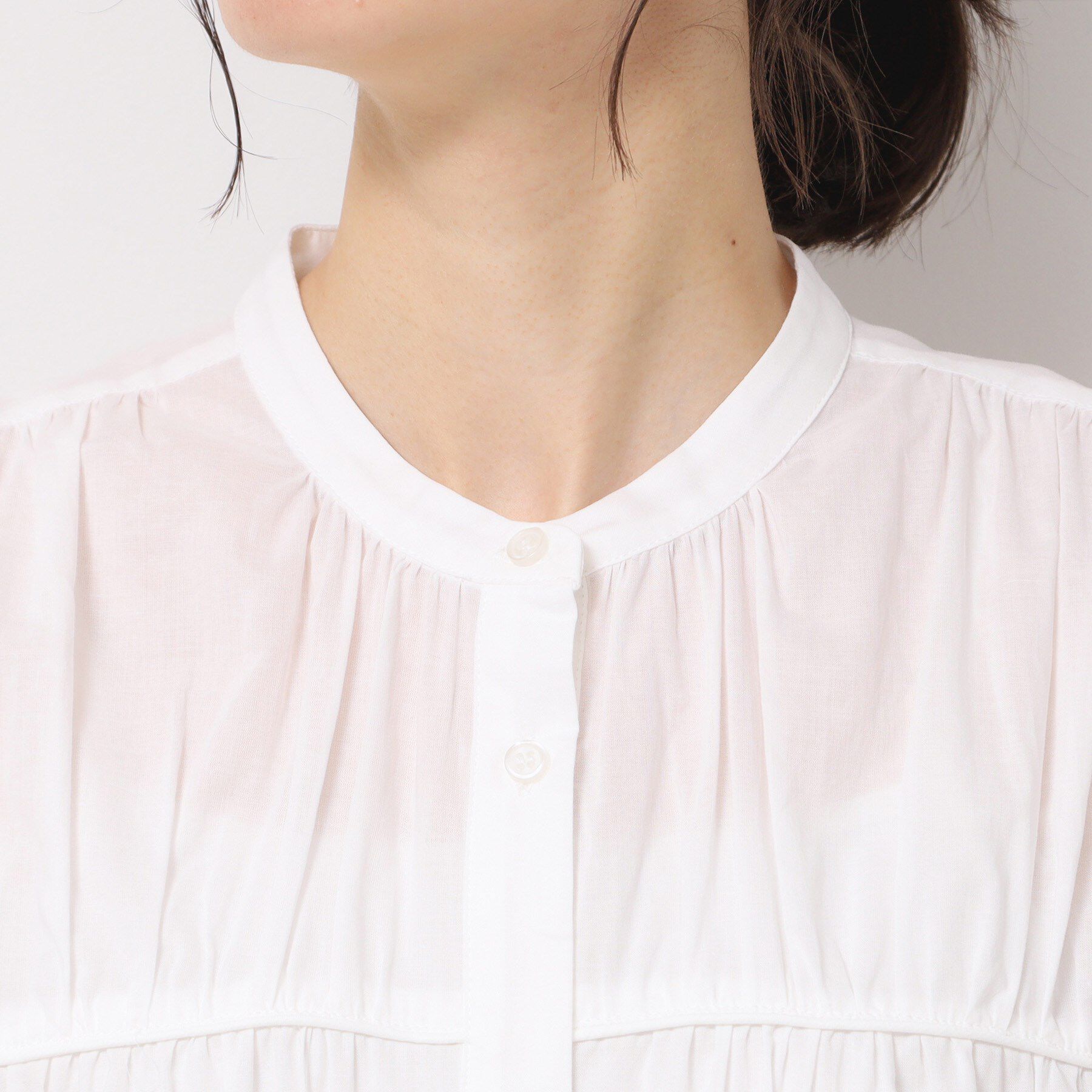 Dessin「【洗える】シャーリングペプラムブラウス」|シャツ・ブラウス|