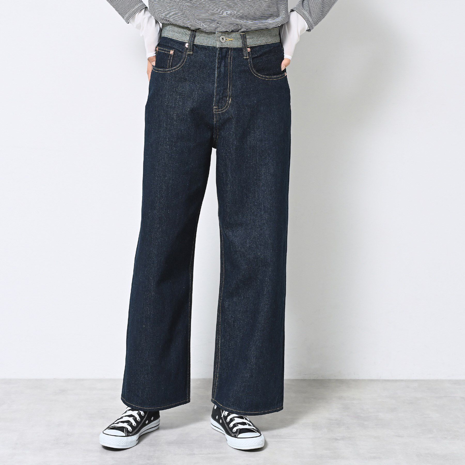 Dessin「【ユニセックス・洗える】ワイドデニム」|デニム|