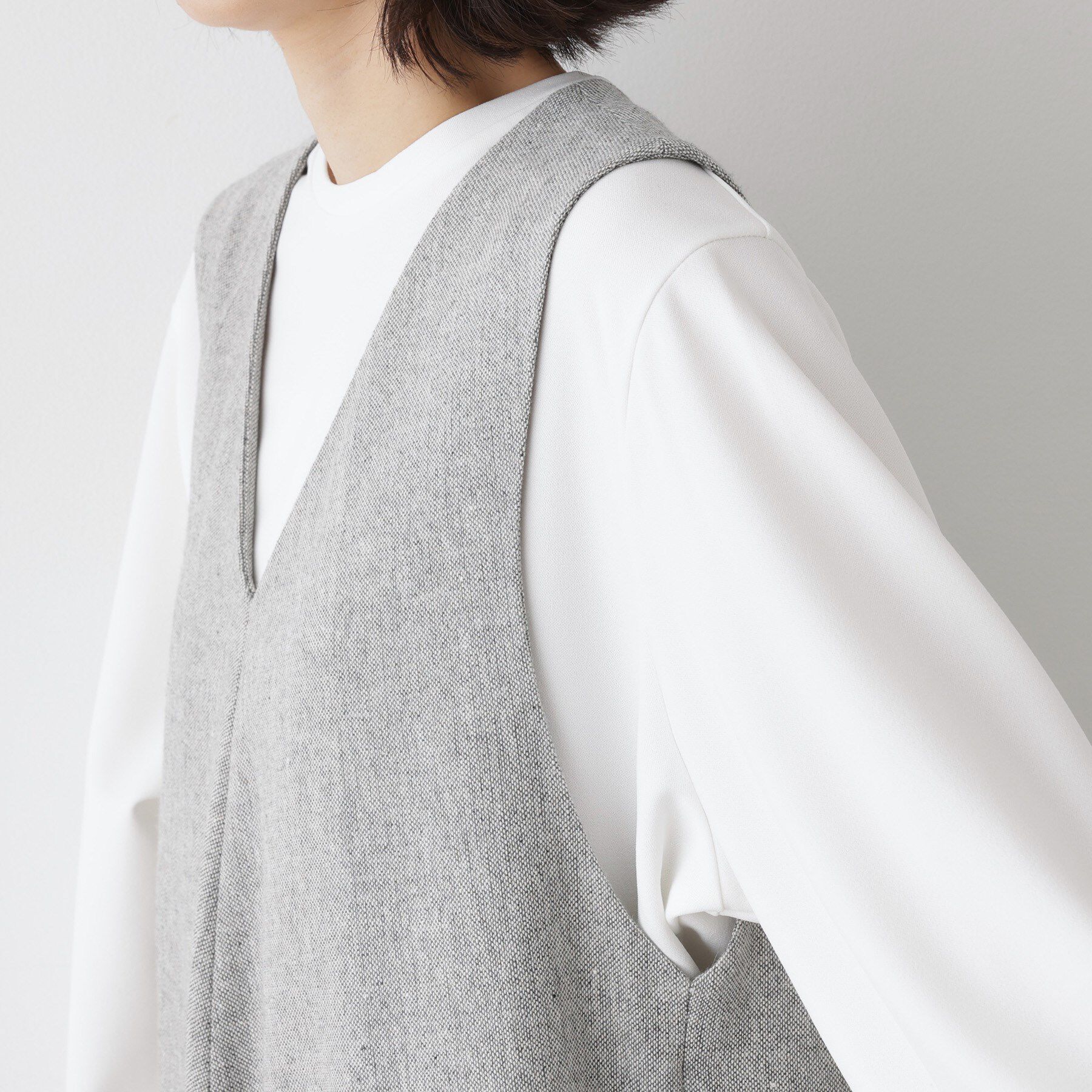 Dessin「【洗える】Vネックジャンパースカート」|ワンピース|