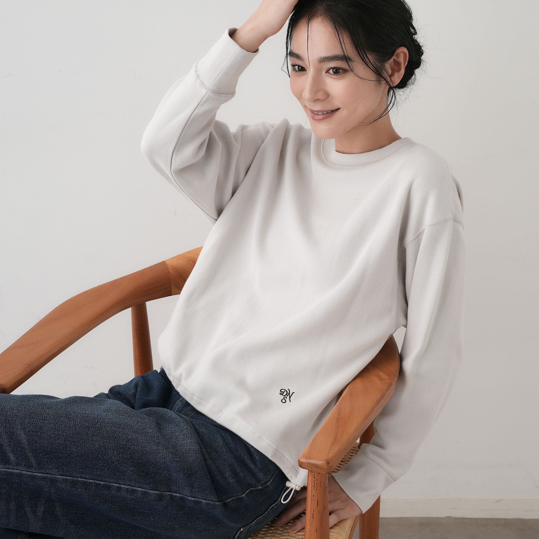 Dessin「【洗える】裾ドロスト付きカットソー」|Tシャツ・カットソー|グレージュ(050)