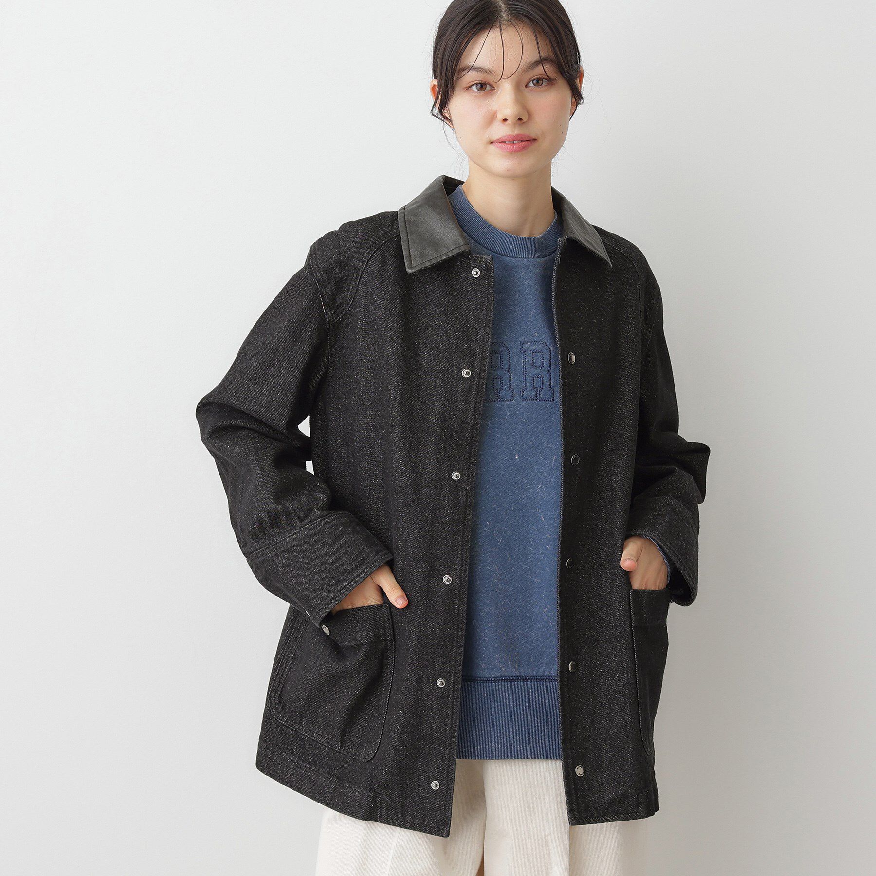Dessin「【ユニセックス/洗える】バイカラージャケット」|デニムジャケット|