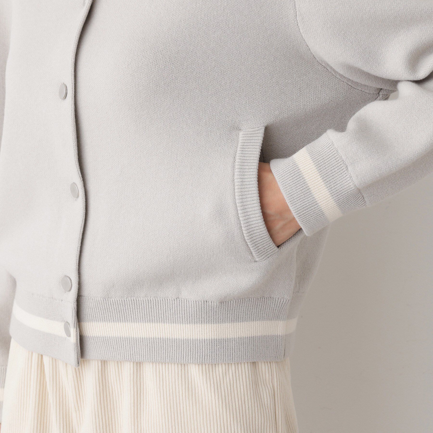 Dessin「【洗える】スタジャンカーディガン」|カーディガン|