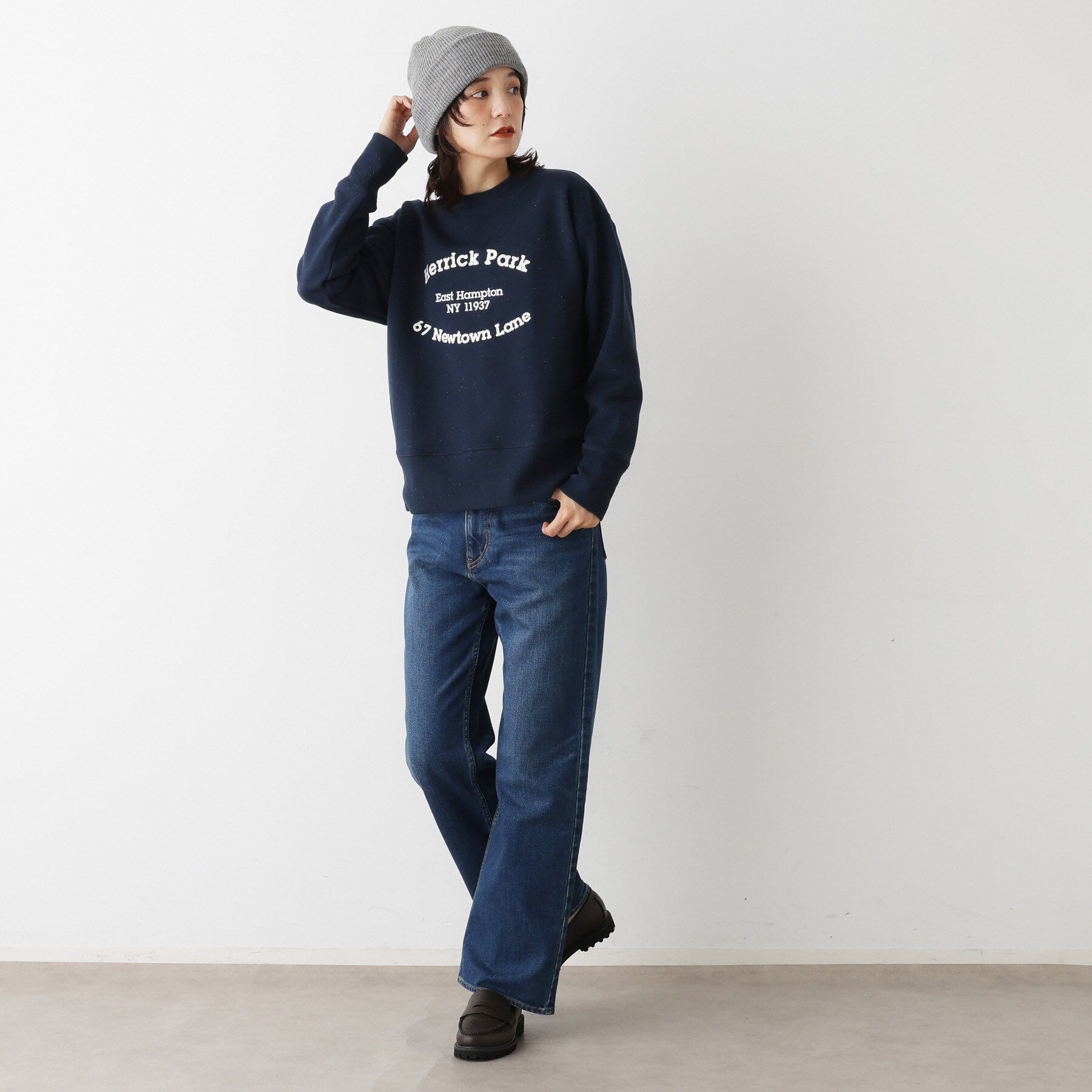 Dessin「【ユニセックス/洗える】ネップ裏毛スウェットトレーナー」|パーカー|