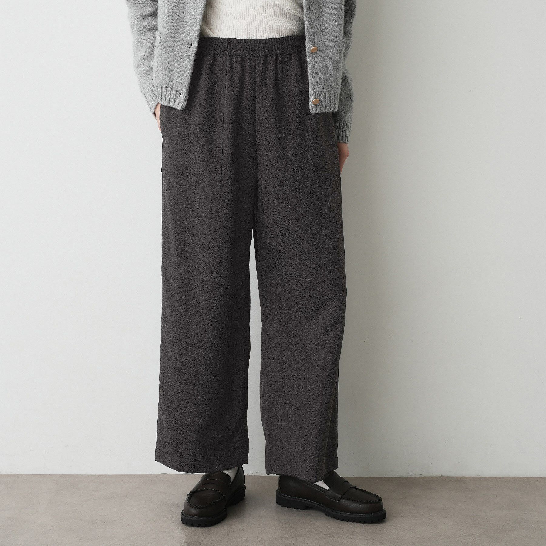 Dessin「【裏地付き/洗える】コンフォートワイドパンツ」|その他|