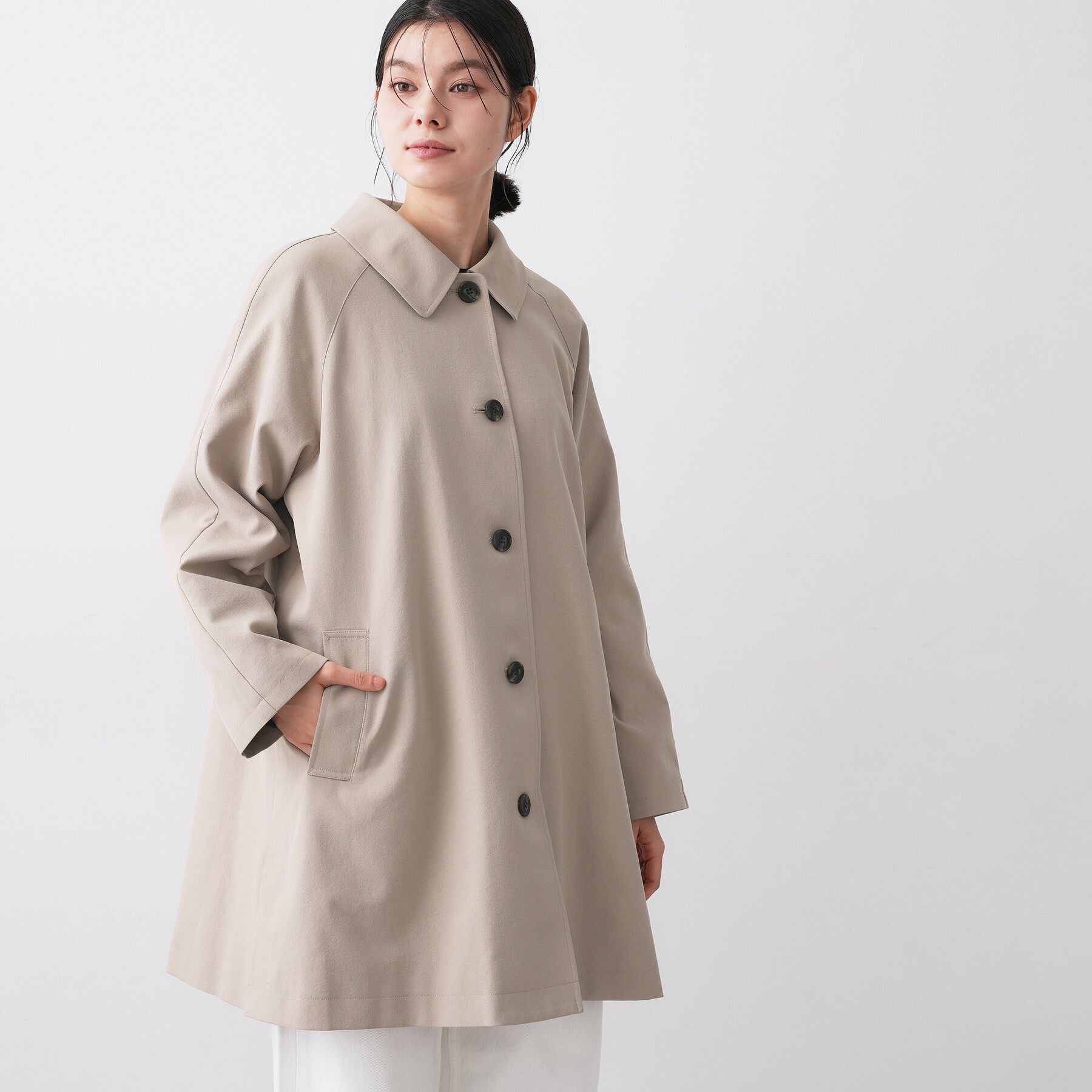 Dessin「【花粉ガード/撥水加工/洗える】ステンカラースプリングコート」|ステンカラーコート|