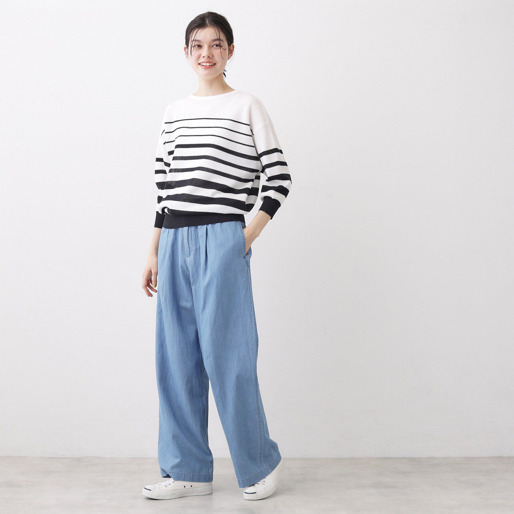 Dessin「【洗える】シアーリラックスニット」|ニット・セーター|