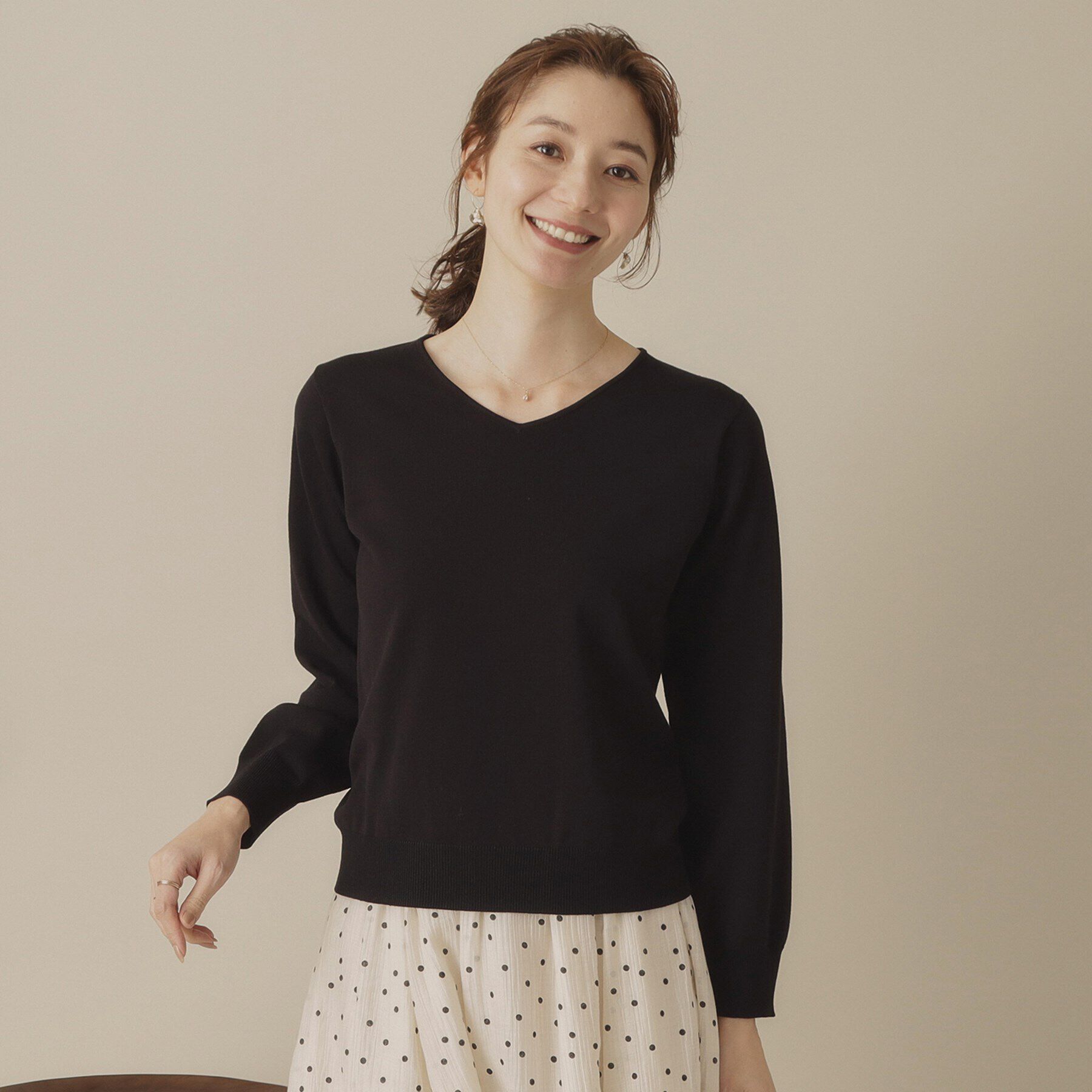 ITS&rsquo;DEMO「【アンチピリング／洗濯機OK】Vネックニット」|ニット・セーター|