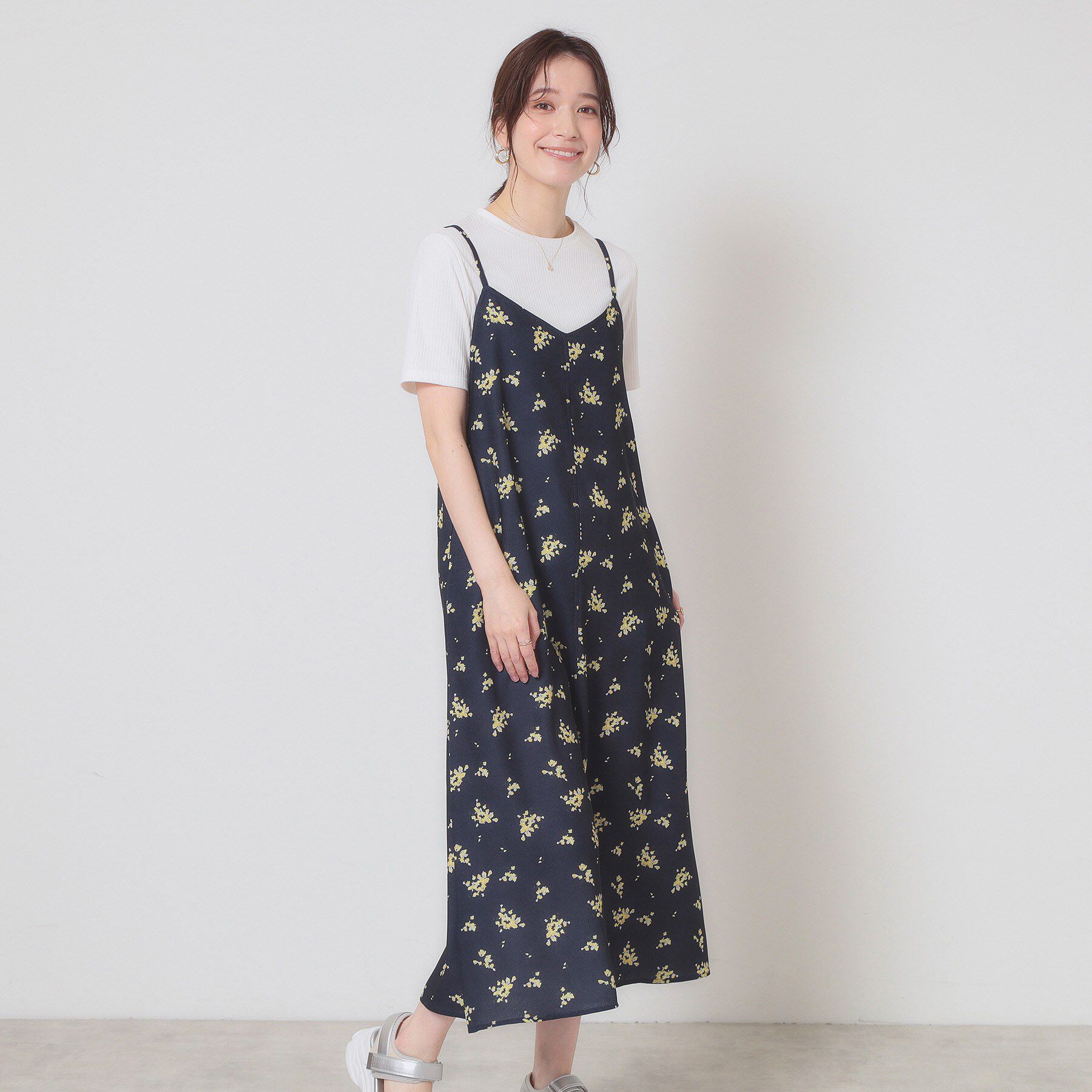 ITS&rsquo;DEMO「【手洗い可／無地・花柄】ジョーゼットキャミワンピ」|ワンピース|