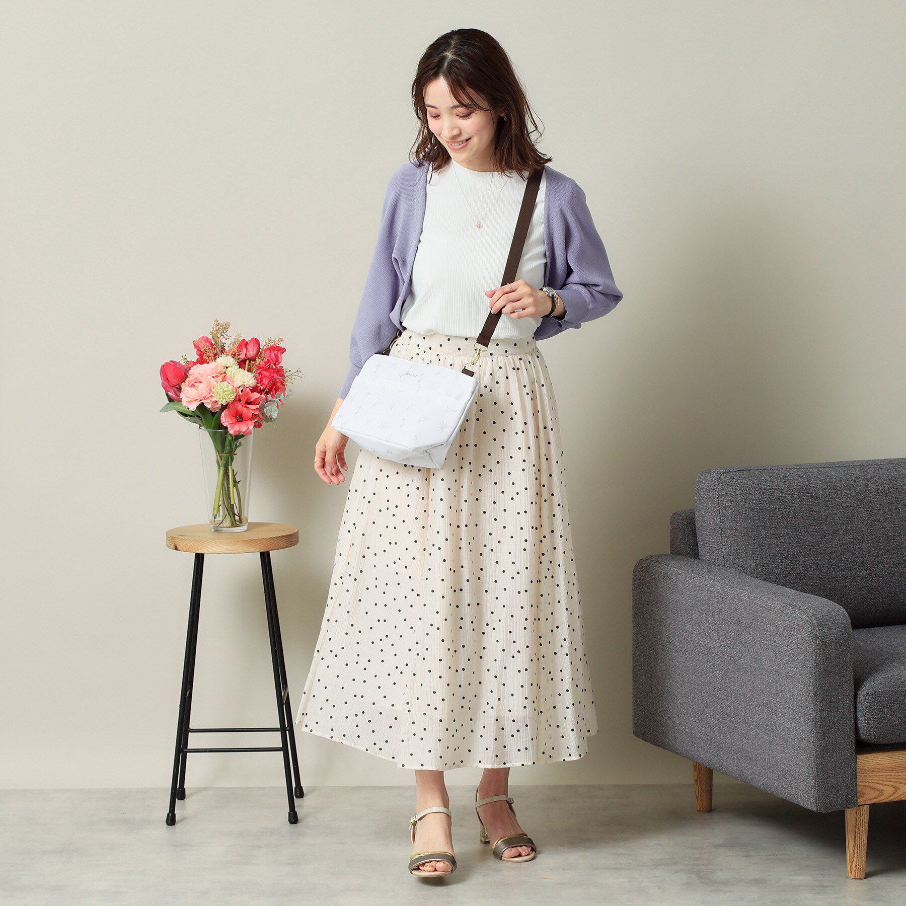 ITS&rsquo;DEMO「【2WAY】花柄バッグインバッグ」|ショルダー・メッセンジャー|