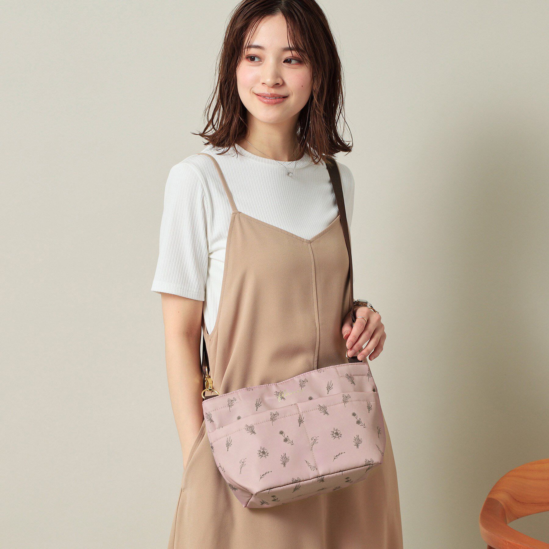 ITS&rsquo;DEMO「【2WAY】花柄バッグインバッグ」|ショルダー・メッセンジャー|