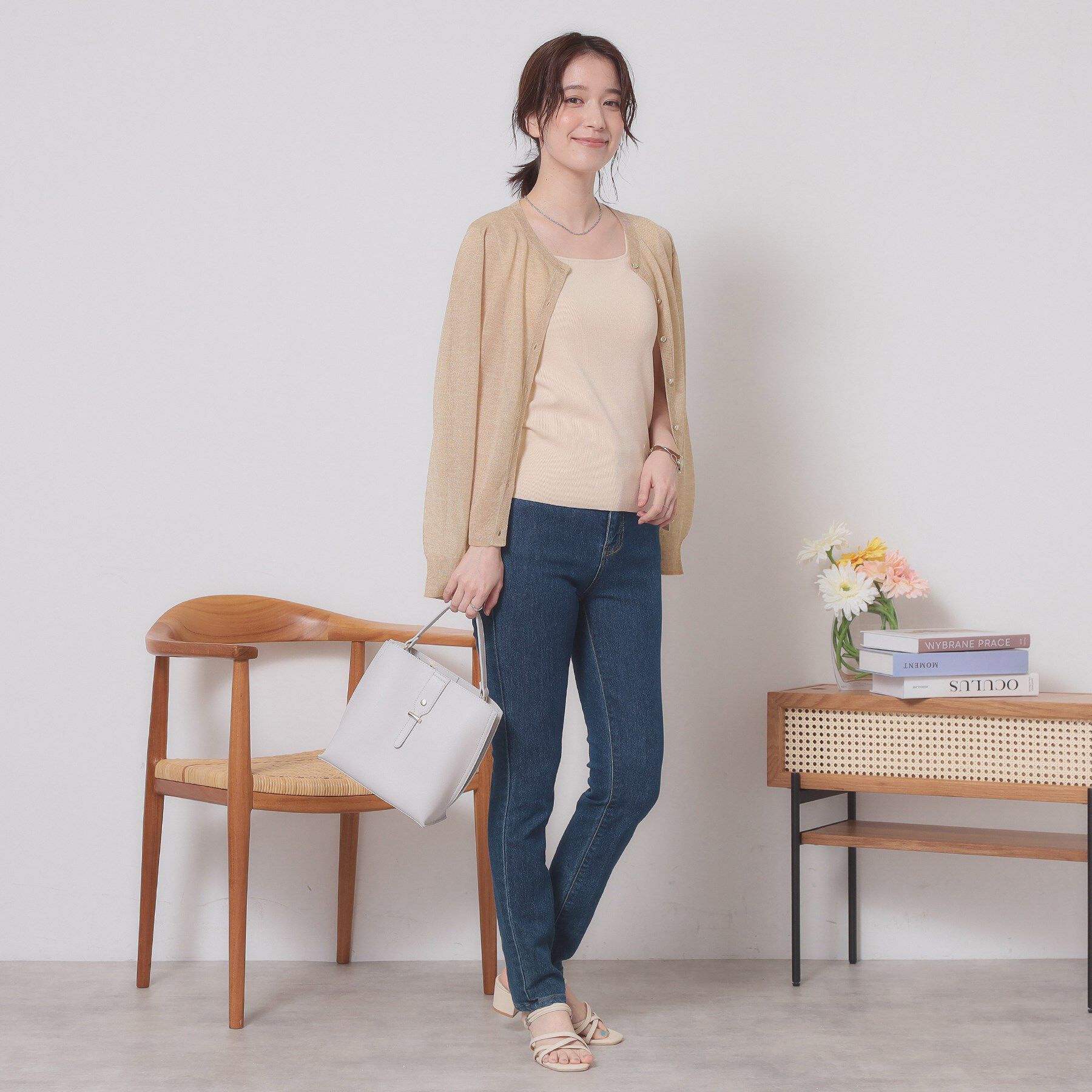 ITS&rsquo;DEMO「【定番人気／手洗い可／M・L展開】ラメクルーカーデ」|カーディガン|