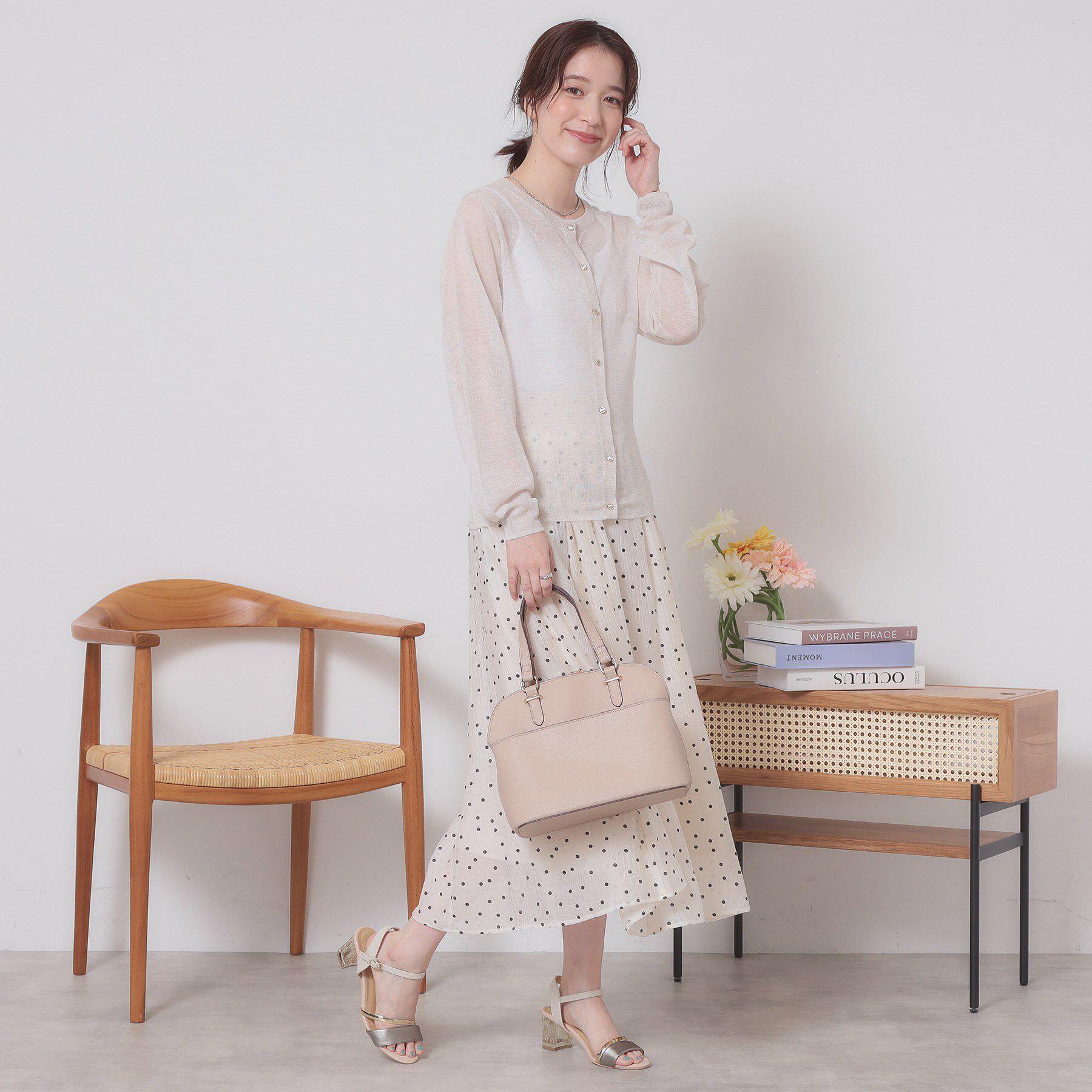 ITS&rsquo;DEMO「【定番人気／手洗い可／M・L展開】ラメクルーカーデ」|カーディガン|