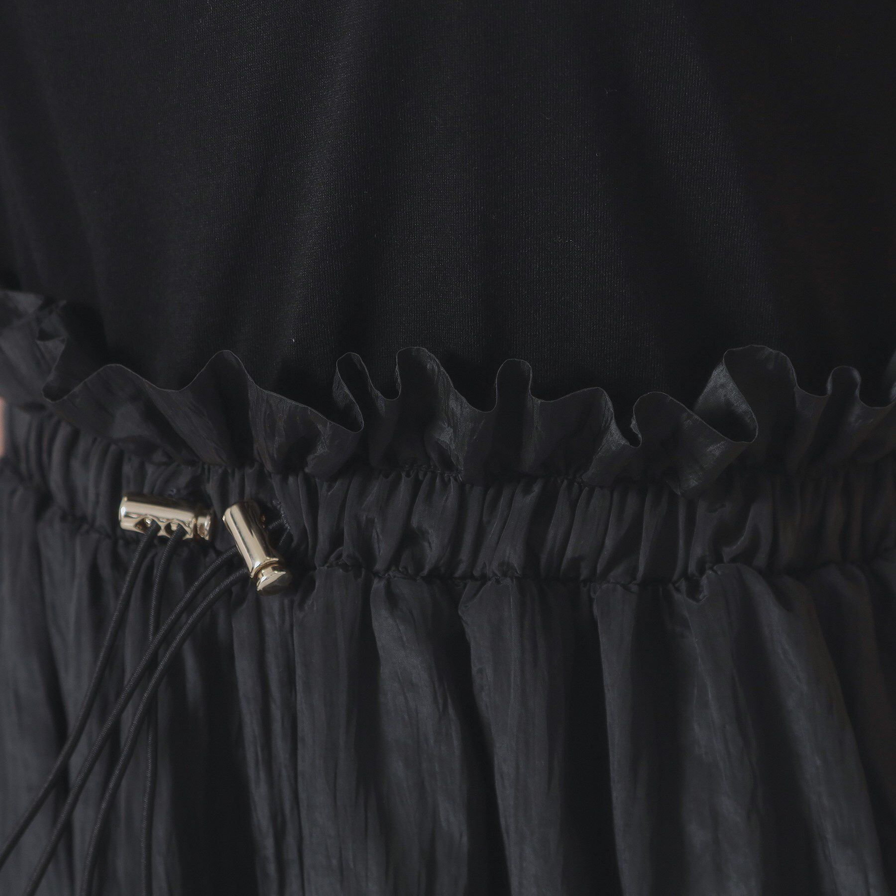 ITS&rsquo;DEMO「【ウエストゴム／洗濯機OK】異素材コンビワンピース」|ワンピース|