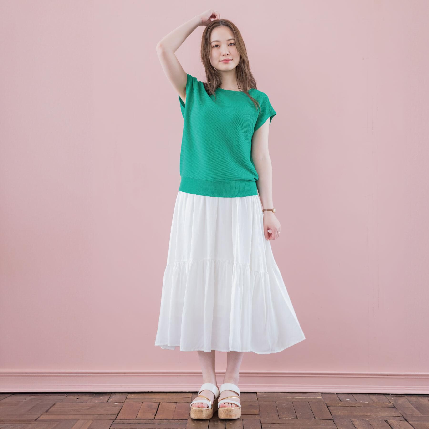 ITS&rsquo;DEMO「【さらりタッチ／ラメ／洗濯機OK】ラメガーターフレンチニット」|ニット・セーター|