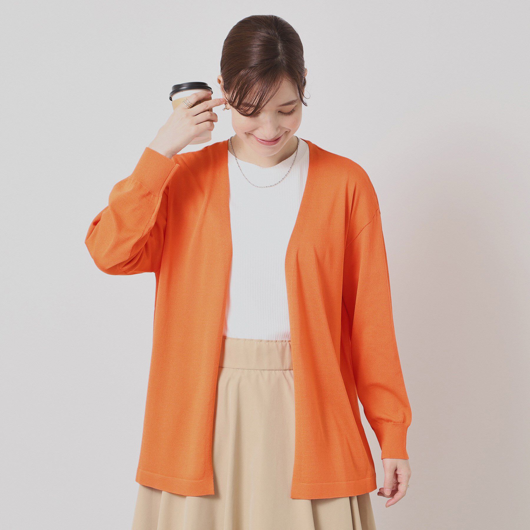 ITS&rsquo;DEMO「【UVケア／接触冷感／毛玉防止／手洗い可】着流しニットカーディガン」|カーディガン|