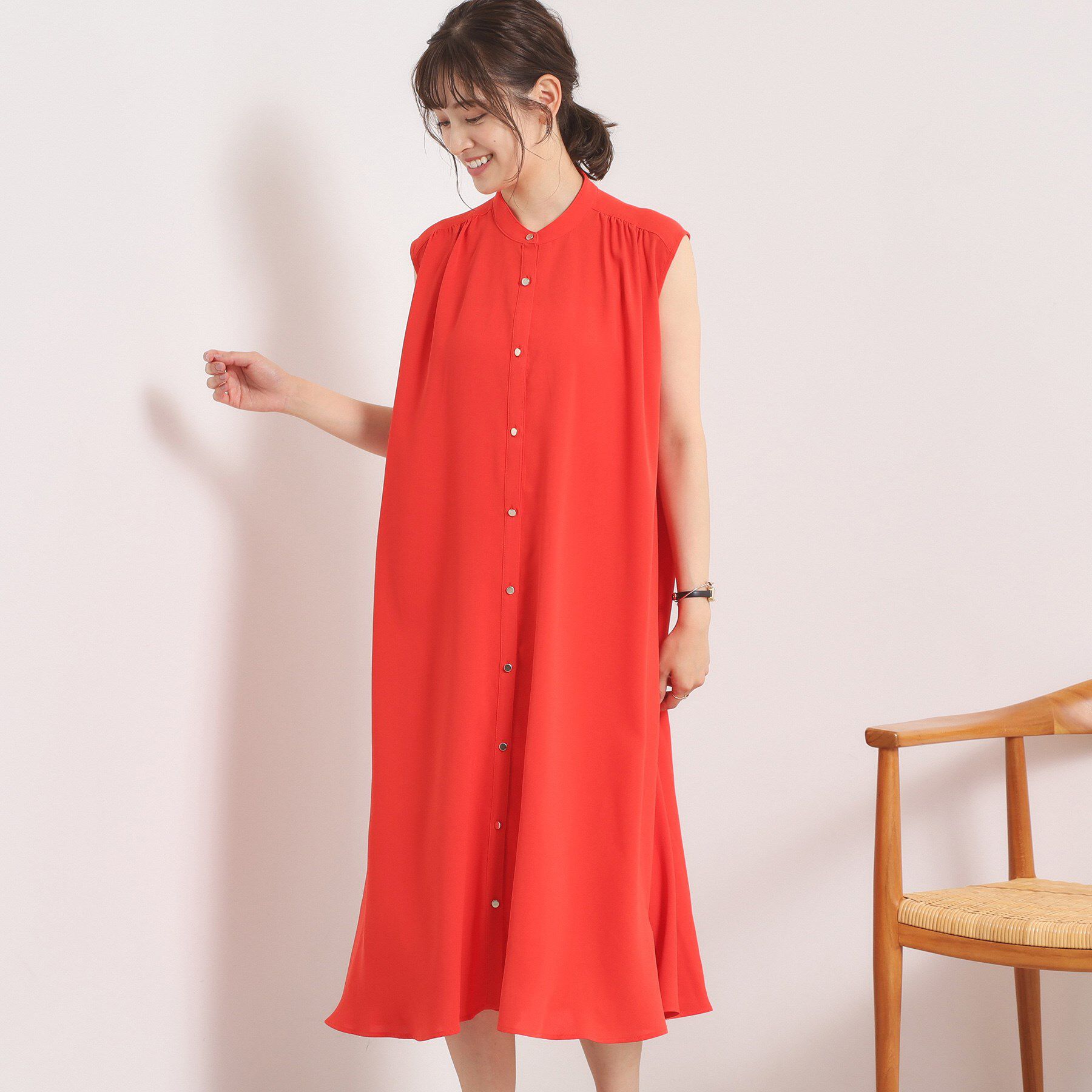 ITS&rsquo;DEMO「【接触冷感／手洗い可】前開きワンピース」|ワンピース|